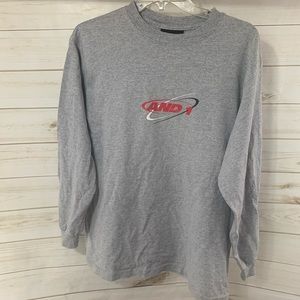 And 1 Boys Long Sleeve Gray Print Basketball shirt